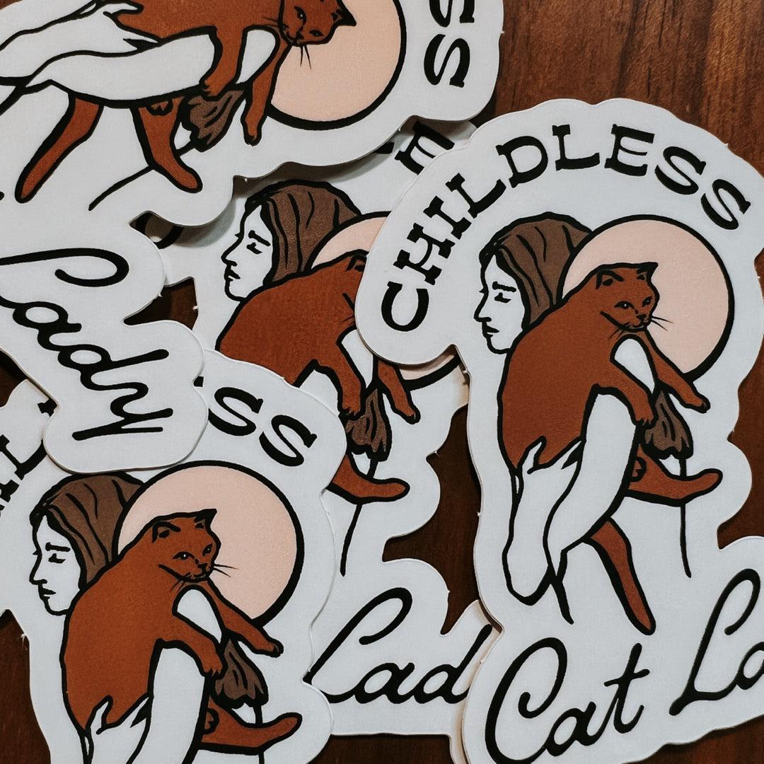 Childless Cat Lady Sticker