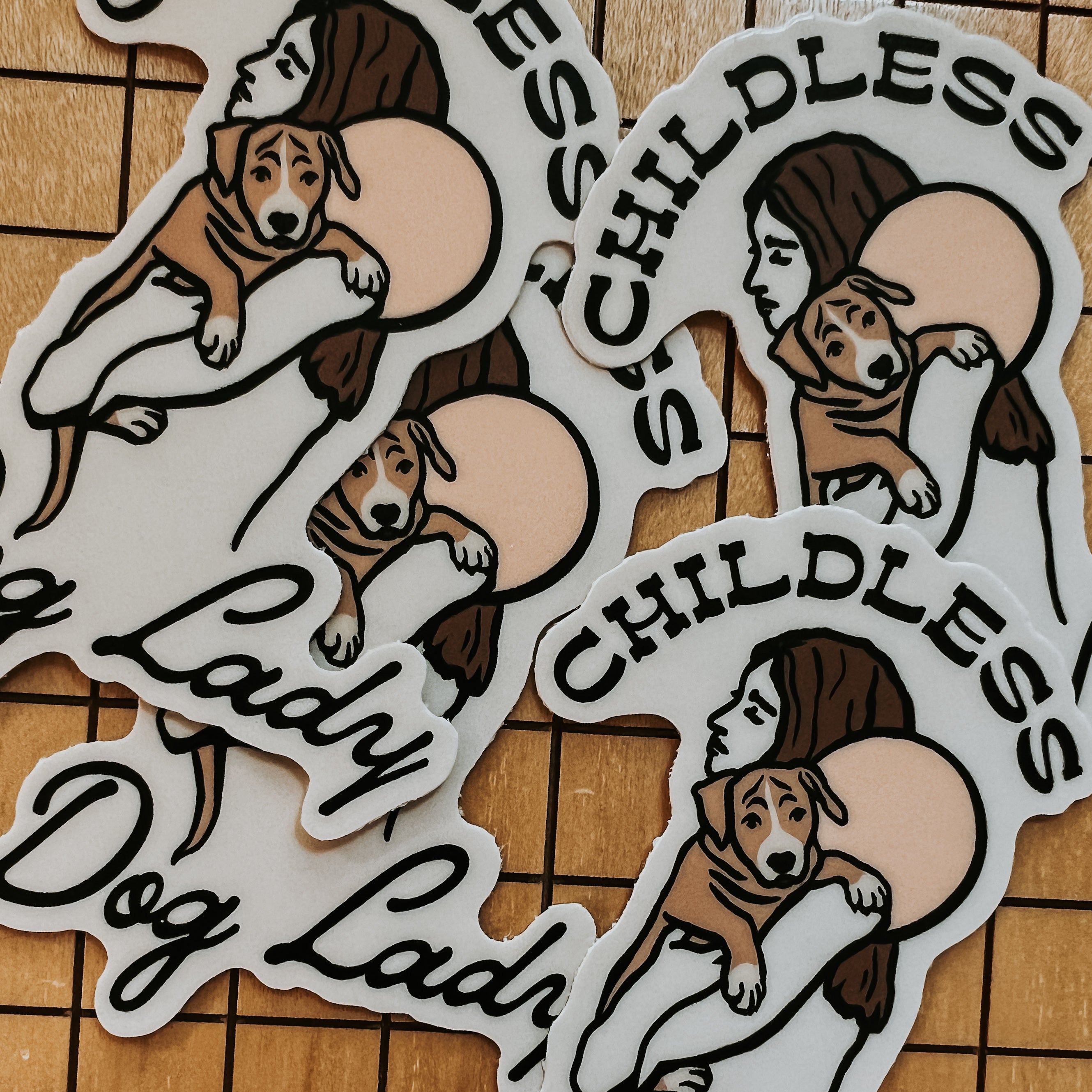 Childless Dog Lady Sticker