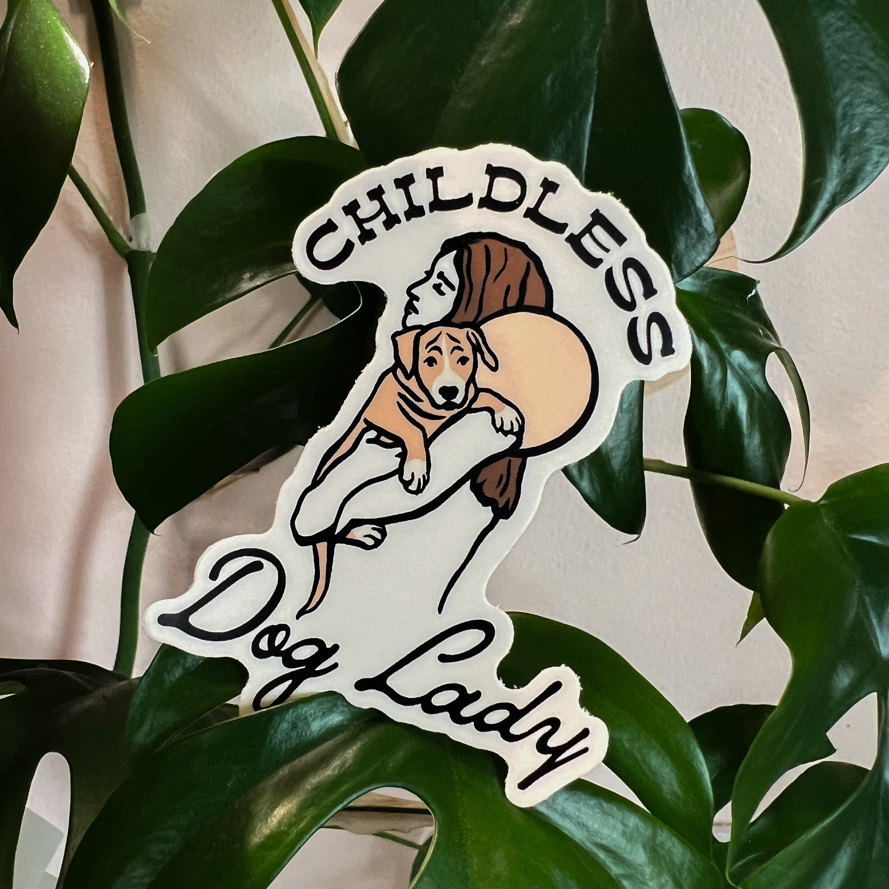 Childless Dog Lady Sticker